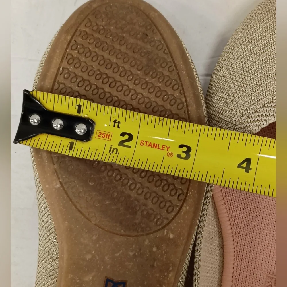 Rothy’s round toe flat- sparkly gold SZ‎ 6 M